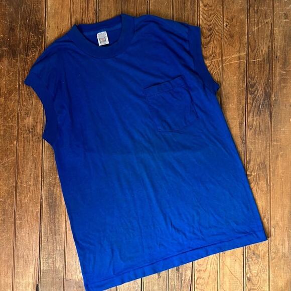 Vintage 80s Men’s T shirt sleeveless size large - Picture 1 of 5